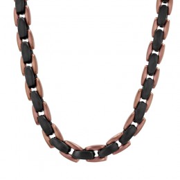 Black and Brown Oval Link Men