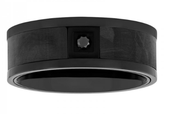 mens black cobalt wedding band