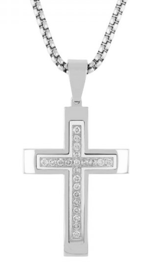 Men's Diamond Cross Necklace