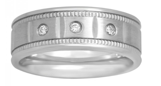Men's Stainless Steel Wedding Band Low Maintenance