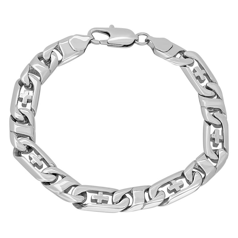 Men's Stainless Steel Curb Link Chain Bracelet TS6155